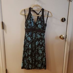 Body Central black blue halter sun dress Medium